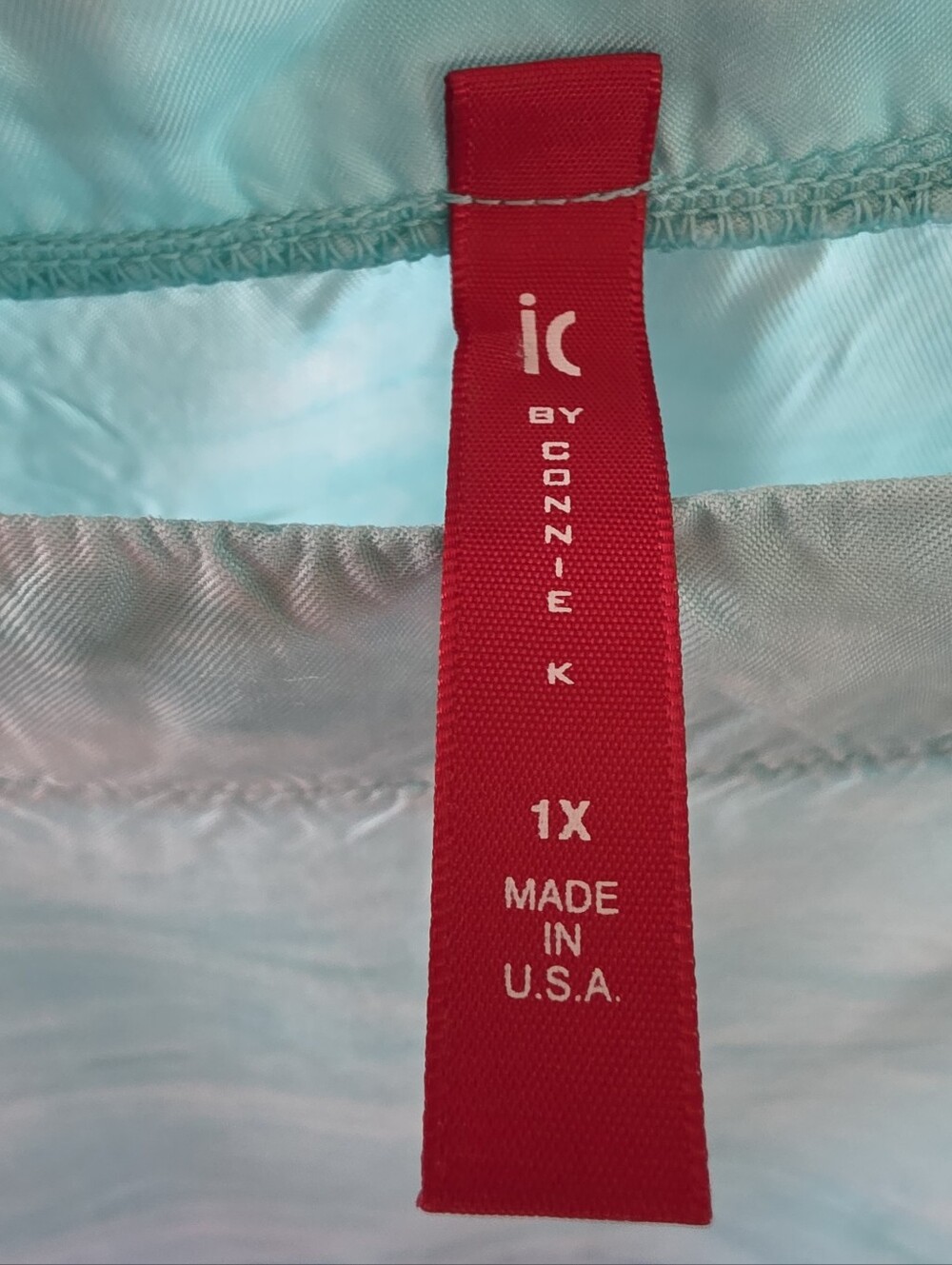 IC Collection Aqua-to-Blue Ombre Asymetrical Flow Top Size 1X - Picture 2 of 12